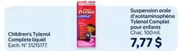 Walmart Children's Tylenol Complete liquid offer