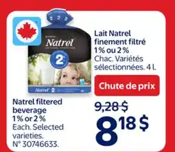 Walmart Natrel Filtered Beverage 1% or 2% offer