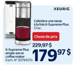 Walmart K-Supreme Plus single-serve coffee maker offer