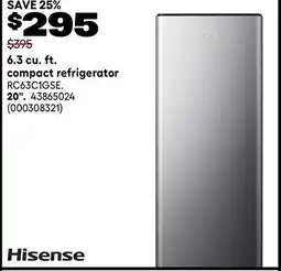 RONA HISENSE 6.3 cu. ft. compact refrigerator 20 offer