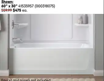 RONA 60 x 30 MIROLIN and STERLING bathtubs offer