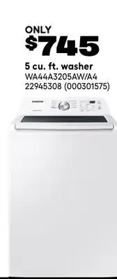 RONA 5 cu. ft. washer offer