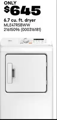 RONA 6.7 cu. ft. dryer offer