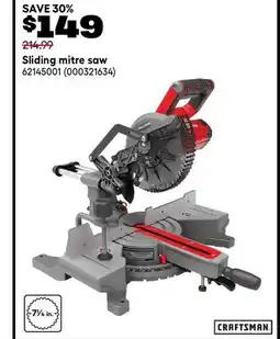 RONA CRAFTSMAN Sliding mitre saw offer