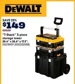 RONA DEWALT 20.4 x 28.6 x 17.3 T-Stack 3-piece storage tower offer