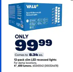 RONA VALU+ 12-pack slim LED recessed lights offer