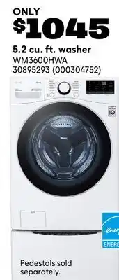 RONA LG 5.2 cu. ft. washer offer