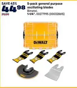 RONA DEWALT 5-pack general purpose oscillating blades offer