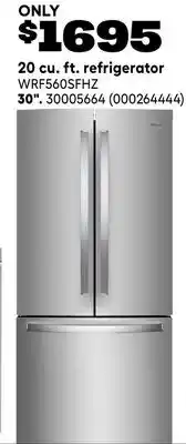 RONA Whirlpool 30, 20 cu. ft. refrigerator offer