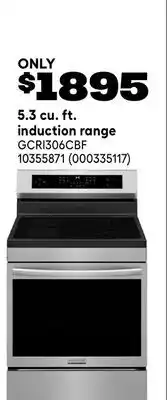 RONA FRIGIDAIRE 5.3 cu. ft. induction range offer