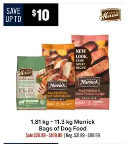 Ren’s Pets Depot Merrick Bags of Dog Food offer
