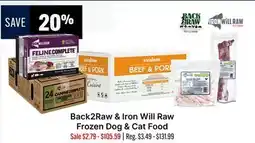 Ren’s Pets Depot Back2Raw & Iron Will Raw Frozen Dog & Cat Food offer