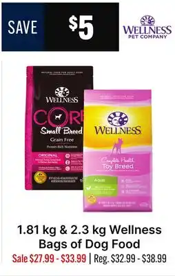 Ren’s Pets Depot Wellness Bags of Dog Food offer