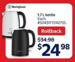 Walmart 1.7 L Kettle offer