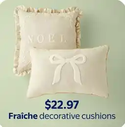 Walmart Fraîche decorative cushions offer