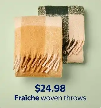 Walmart Fraîche woven throws offer