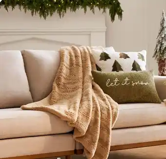 Walmart Bouclair faux fur beige throw offer