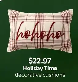 Walmart Holiday Time decorative cushions offer