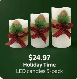 Walmart Holiday Time LED candles offer