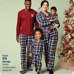 Walmart George family plaid sleep set offer