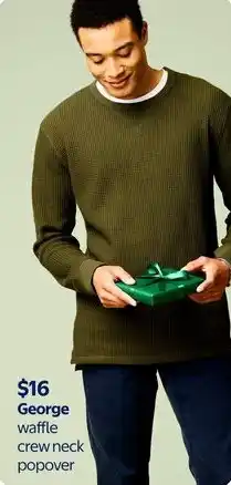 Walmart George waffle crew neck popover offer