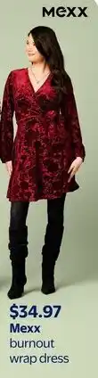 Walmart Mexx burnout wrap dress offer