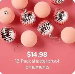 Walmart Shatterproof ornaments offer