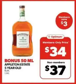 Real Canadian Liquorstore Appleton Estate 5 Year Old Rum offer