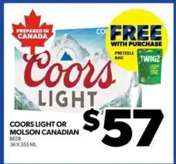 Real Canadian Liquorstore Coors Light or Molson Canadian offer