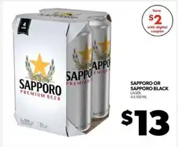 Real Canadian Liquorstore Sapporo or Sapporo Black offer