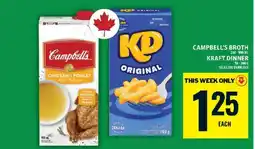 Food Basics Campbell's Broth & Kraft Dinner offer