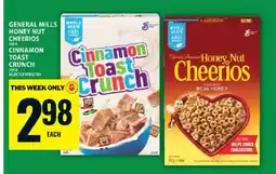 Food Basics GENERAL MILLS HONEY NUT CHEERIOS offer