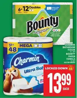 Food Basics Charmin Bathroom Tissue / Bounty Paper Towels offer