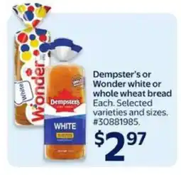 Walmart Dempster's or Wonder Bread offer