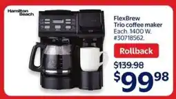 Walmart FlexBrew Trio coffee maker offer