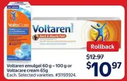 Walmart Voltaren Emulgel or Voltacare Cream offer
