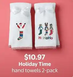 Walmart Holiday Time hand towels offer