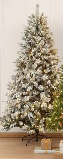 Walmart Holiday Time flocked noble fir Christmas tree offer