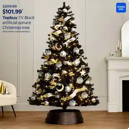 Walmart Topbuy Black artificial spruce Christmas tree offer
