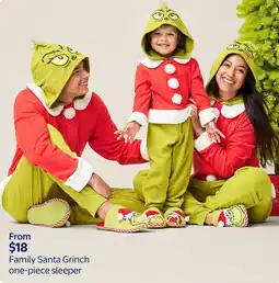 Walmart Family Santa Grinch one-piece sleeper offer