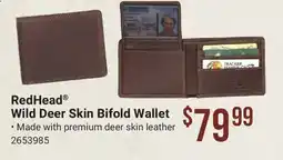 Cabela's RedHead Wild Deer Skin Bifold Wallet offer
