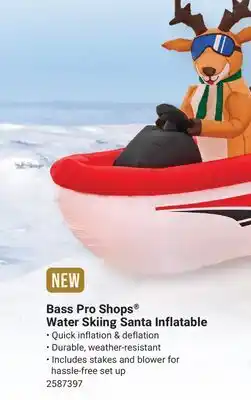 Cabela's Bass Pro Shops Water Skiing Santa Inflatable offer