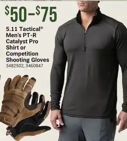 Cabela's 5.11 Tactical Men's PT-R Catalyst Pro Shirt or Competition Shooting Gloves offer