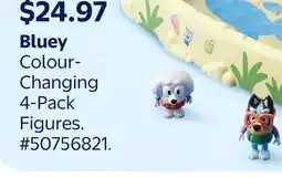 Walmart Bluey Colour-changing 4-Pack Figures offer