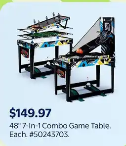 Walmart 48 7-In-1 Combo Game Table offer