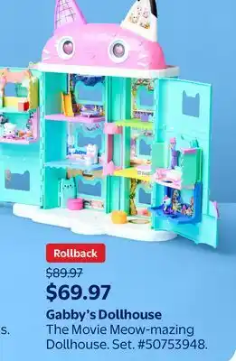 Walmart Gabby's Dollhouse The Movie Meow-mazing Dollhouse offer