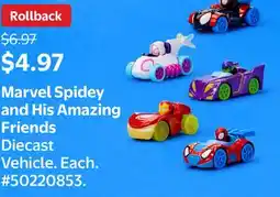 Walmart Marvel Spidey and His Amazing Friends Diecast Vehicle offer