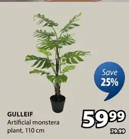 JYSK Gulleif Artificial monstera plant offer