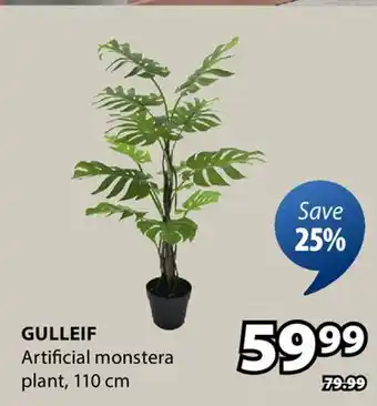 JYSK Gulleif Artificial monstera plant offer