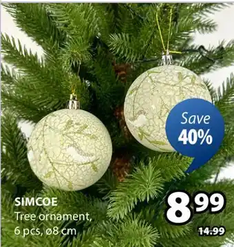JYSK SIMCOE Tree ornament offer